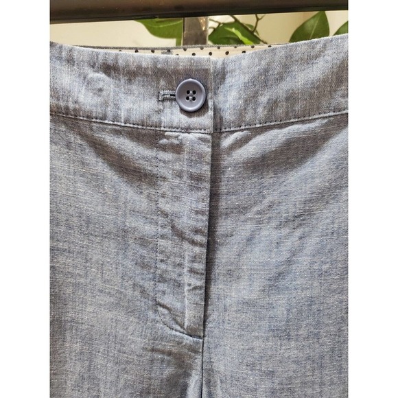 Talbots Womens Blue 100% Cotton Pockets Flat Front Straight Leg Pants Size 12P - Picture 2 of 15